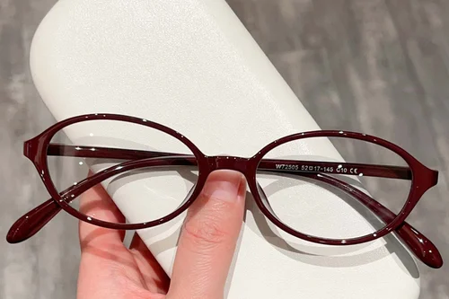 Lunettes ovales rouges TR90 #BS423-0379