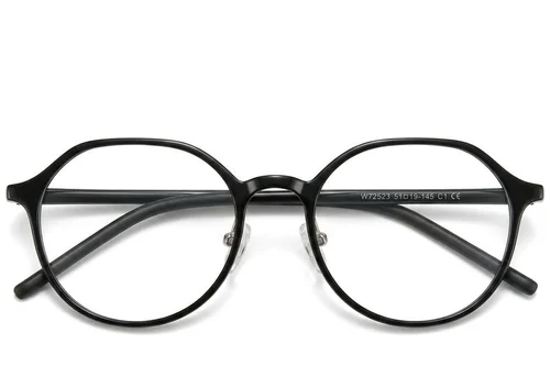 Lunettes ovales noires TR90 #BS423-0381