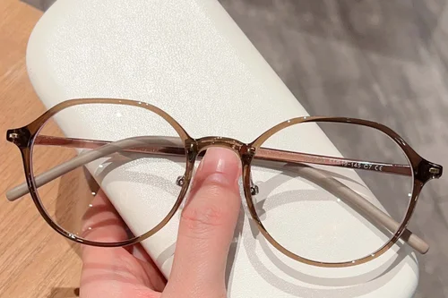 Lunettes ovales marron TR90 #BS423-0386