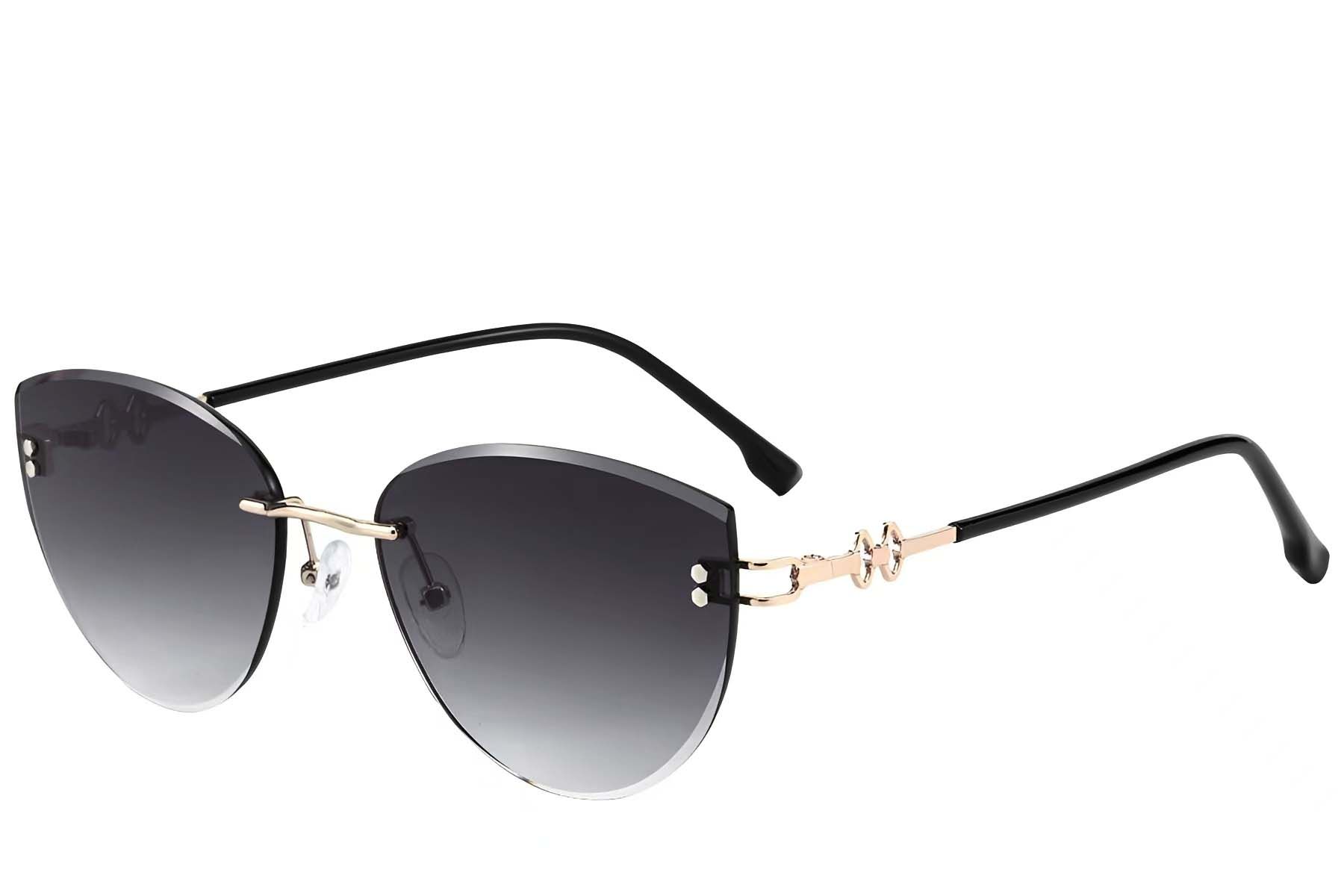 Invisible Golden Metal Sunglasses #BS423-0397