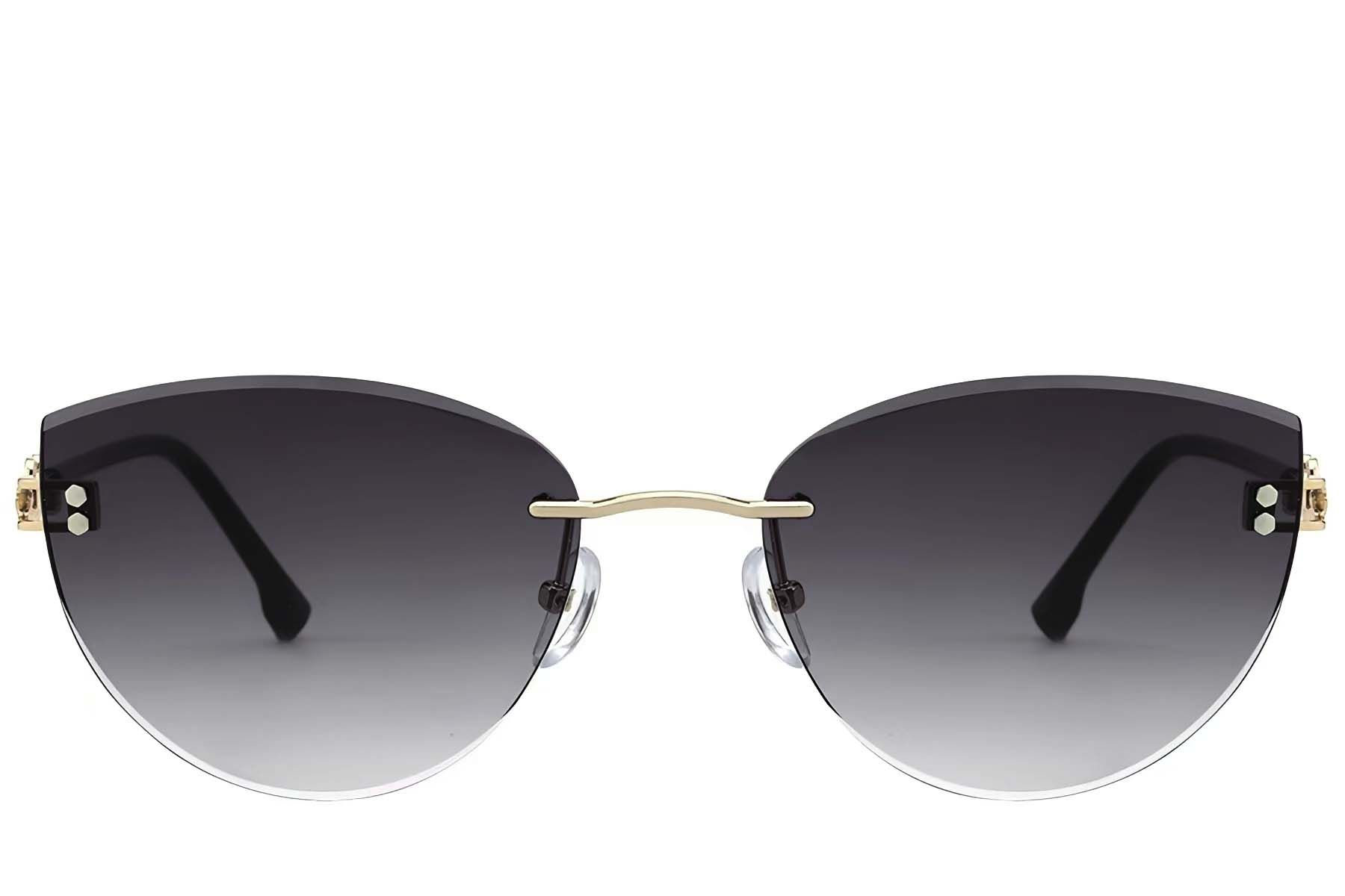 Invisible Golden Metal Sunglasses #BS423-0397
