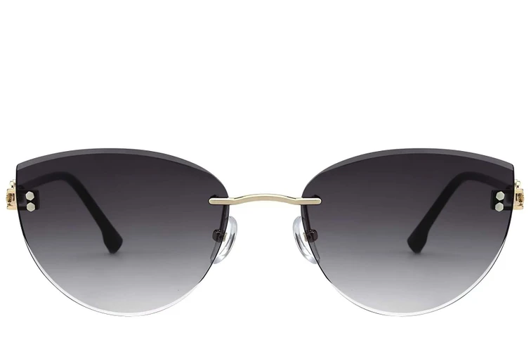 Invisible Golden Metal Sunglasses #BS423-0397