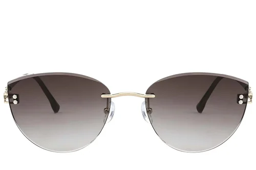 Lunettes de soleil invisibles en métal doré #BS423-0399