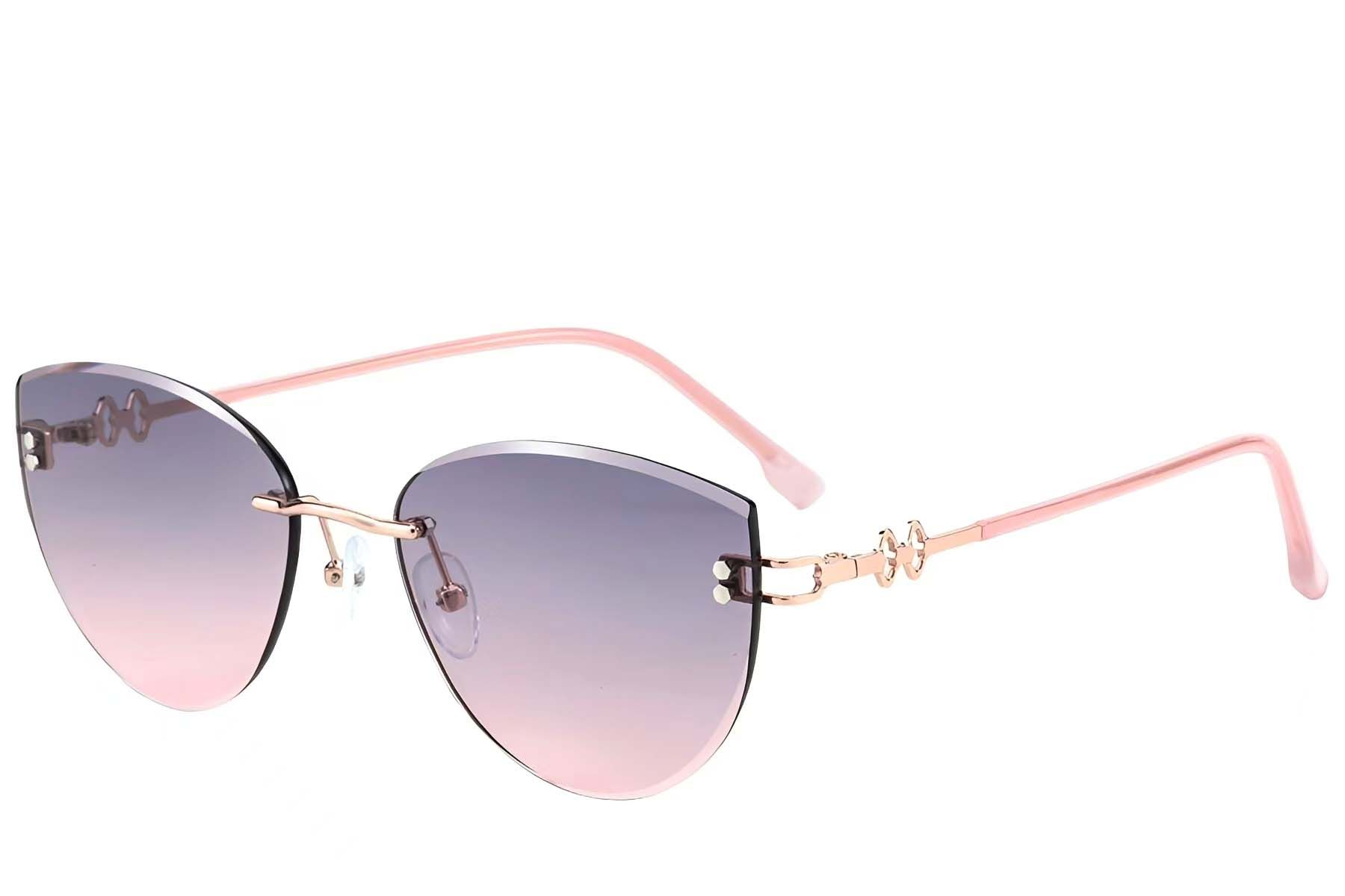 Invisible Pink Metal Sunglasses #BS423-0400
