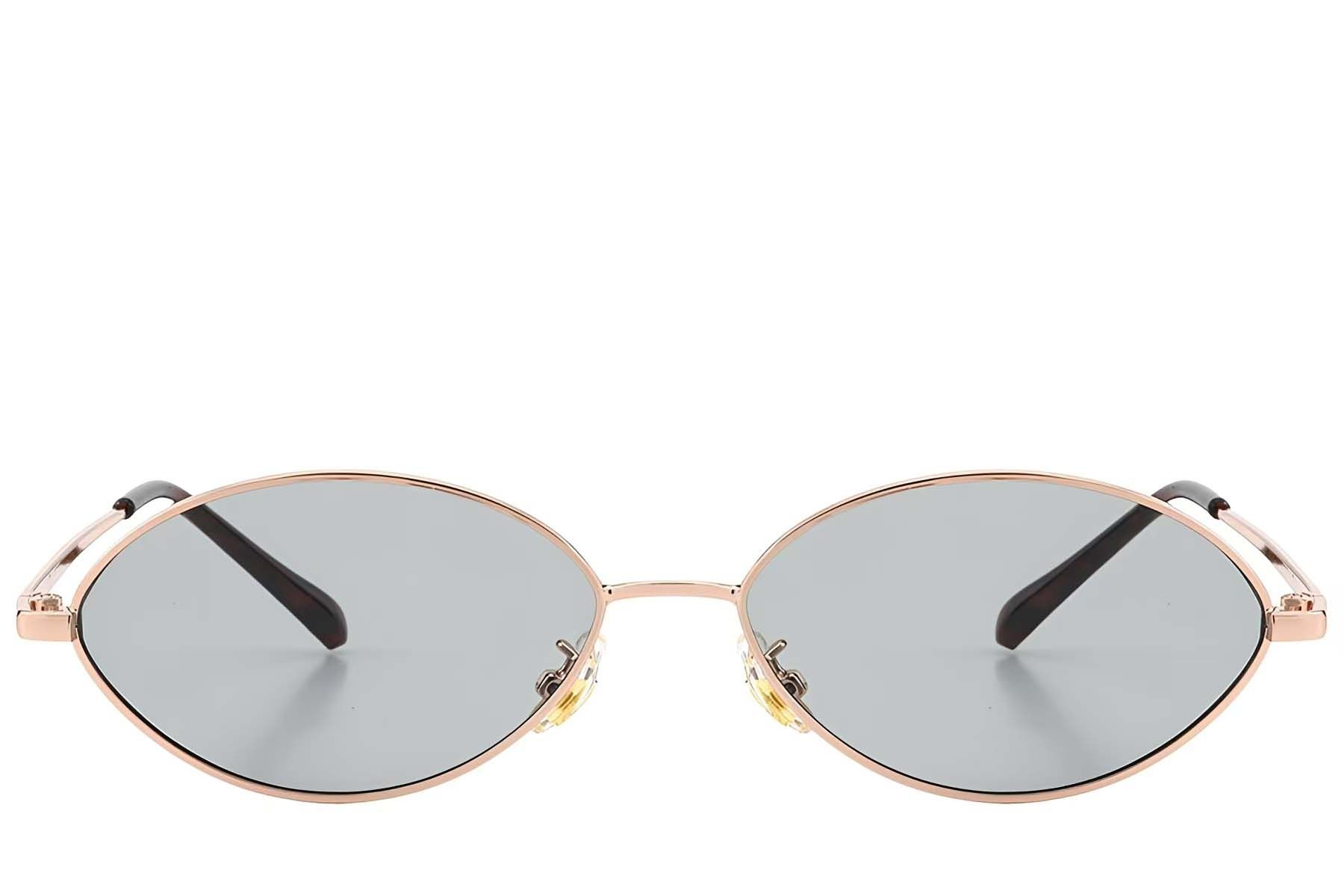 Oval Pink Metal Sunglasses #BS423-0404
