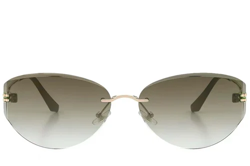 Lunettes de soleil invisibles en métal doré #BS423-0405
