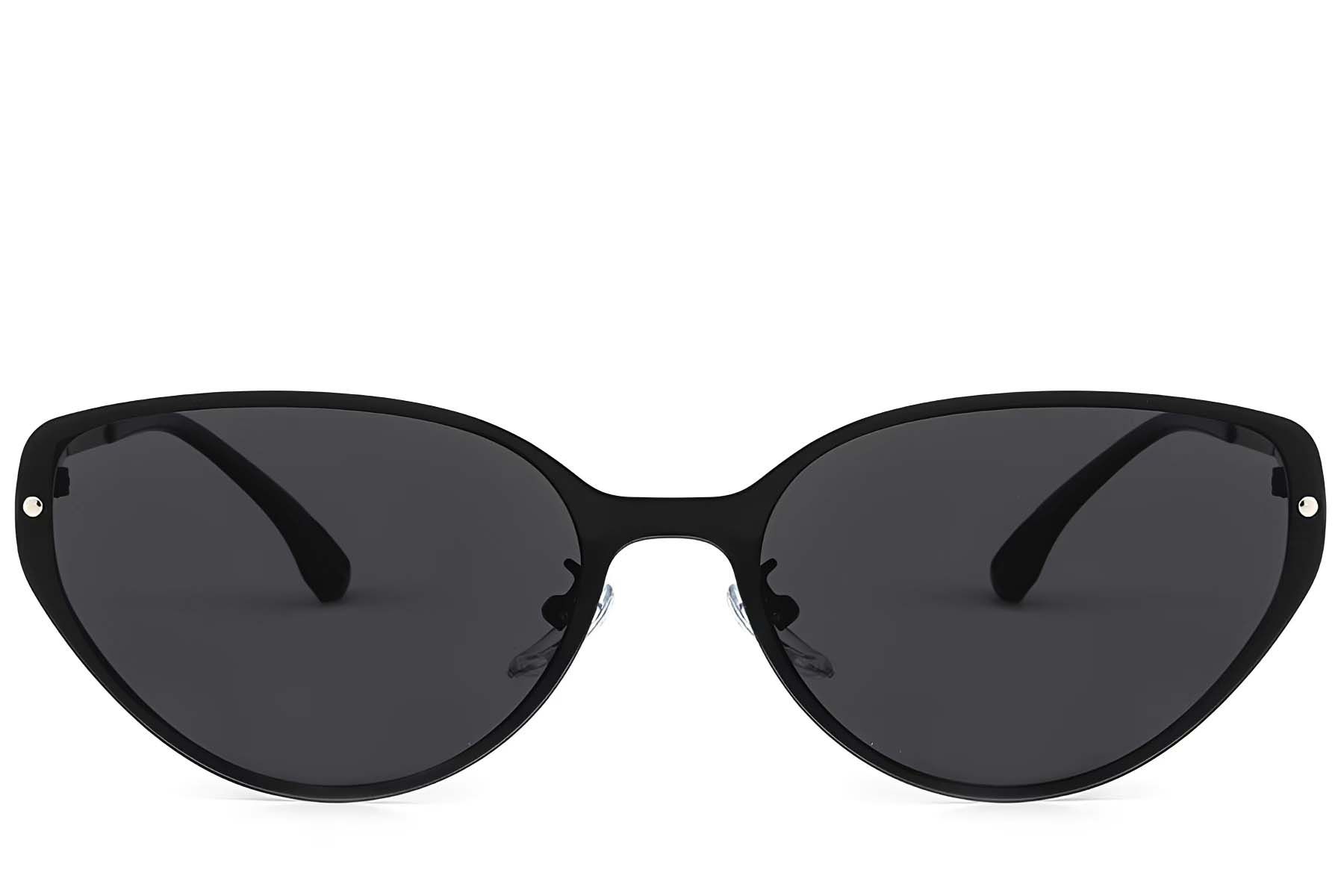 Butterfly Sonnenbrille aus schwarzem Metall #BS423-0412