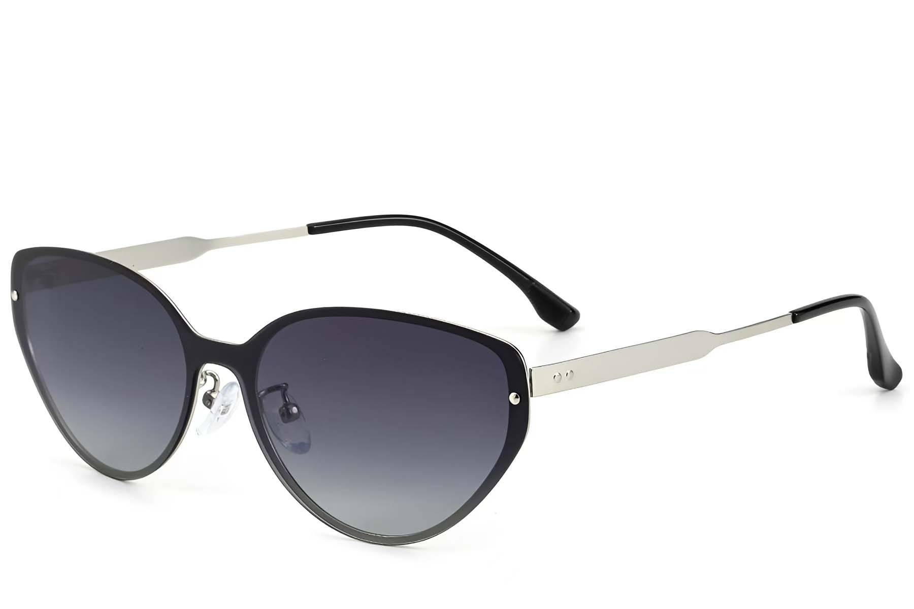 Butterfly Silver Metal Sunglasses #BS423-0413