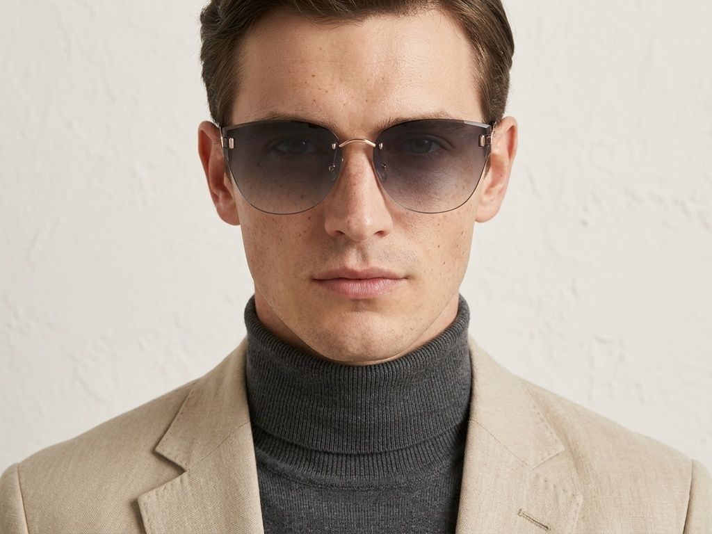 Invisible Pink Metal Sunglasses #BS423-0417