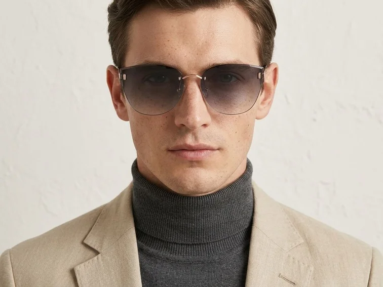 Invisible Pink Metal Sunglasses #BS423-0417