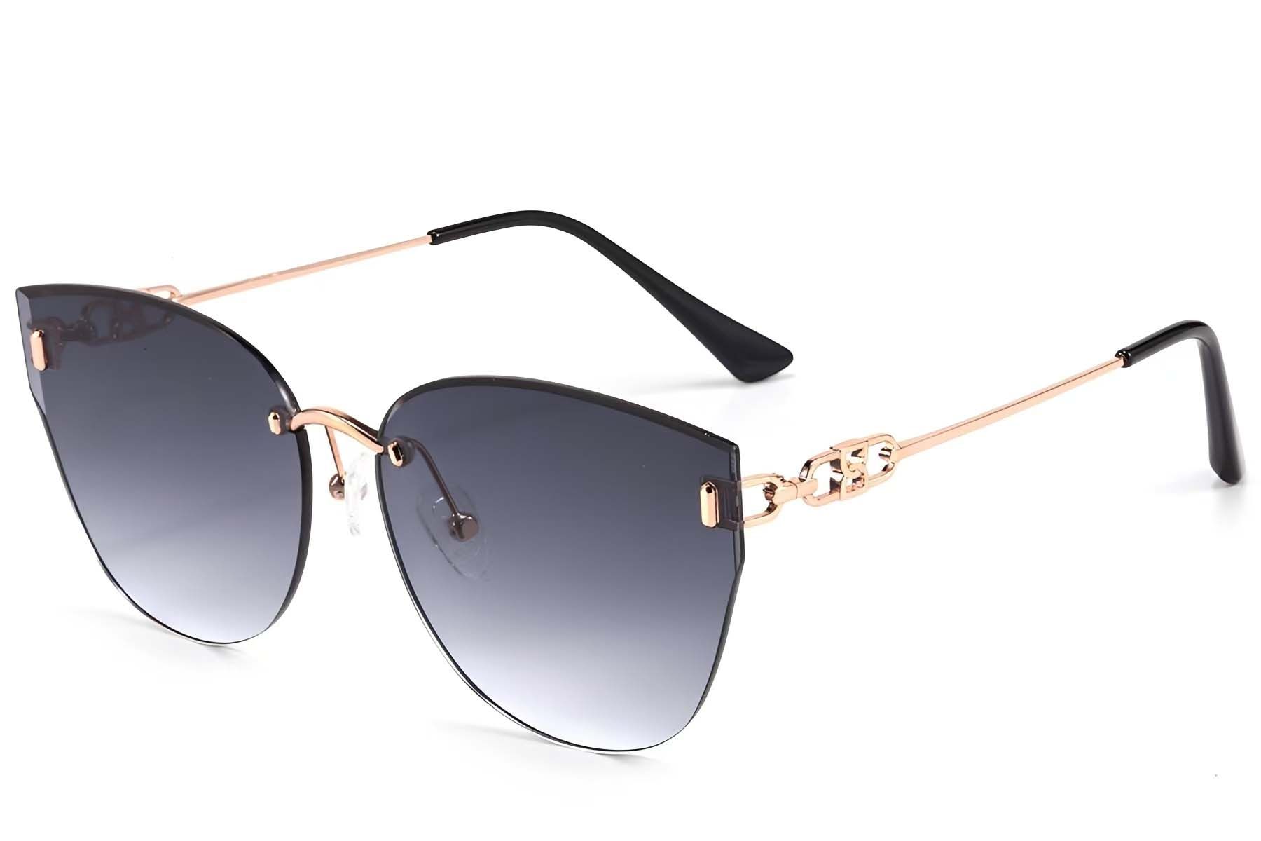 Gafas de sol invisibles de metal rosa #BS423-0417