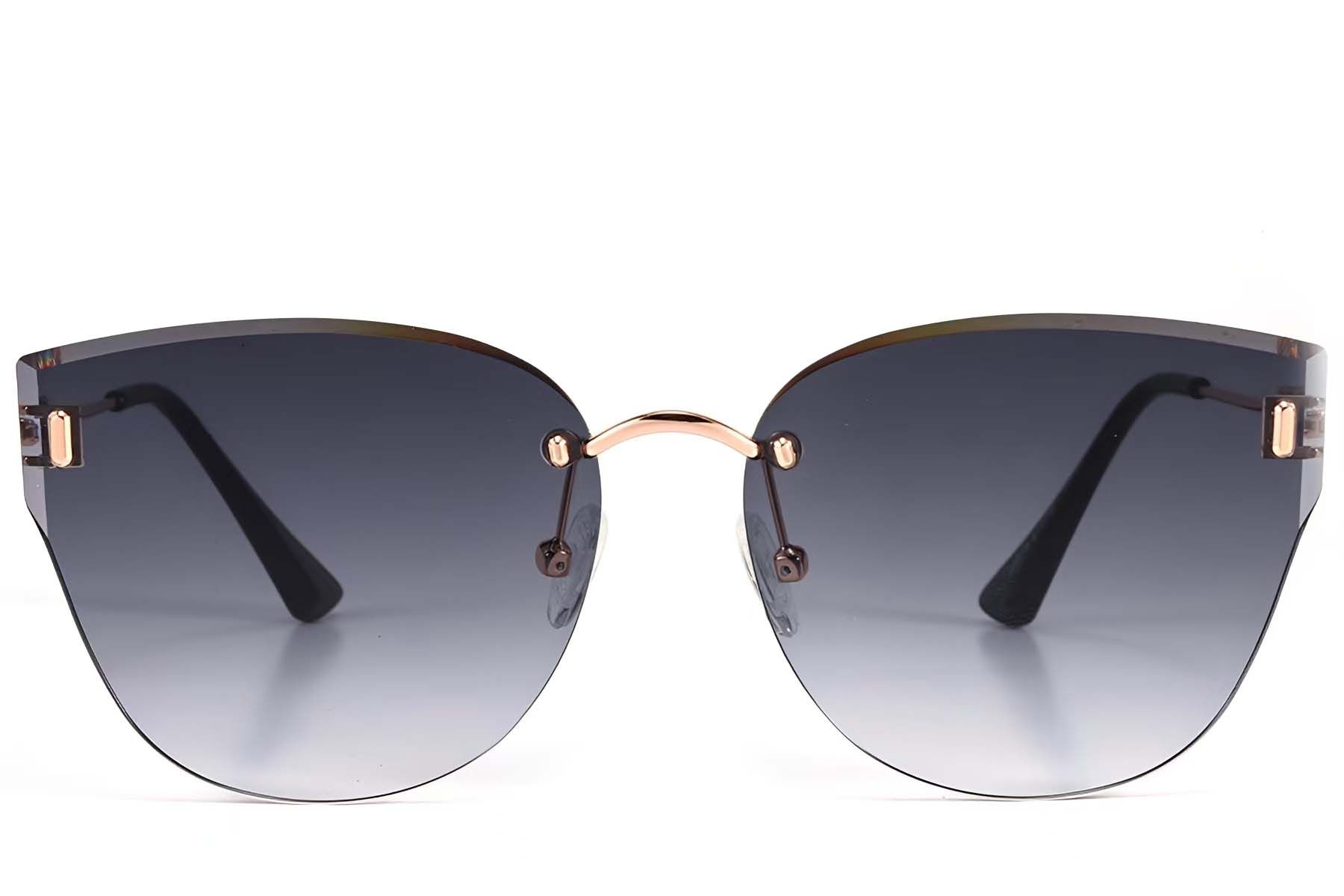 Gafas de sol invisibles de metal rosa #BS423-0417