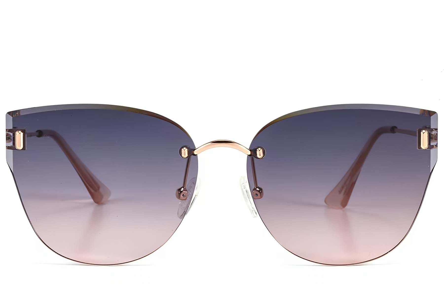Onzichtbare roze metalen zonnebril #BS423-0418