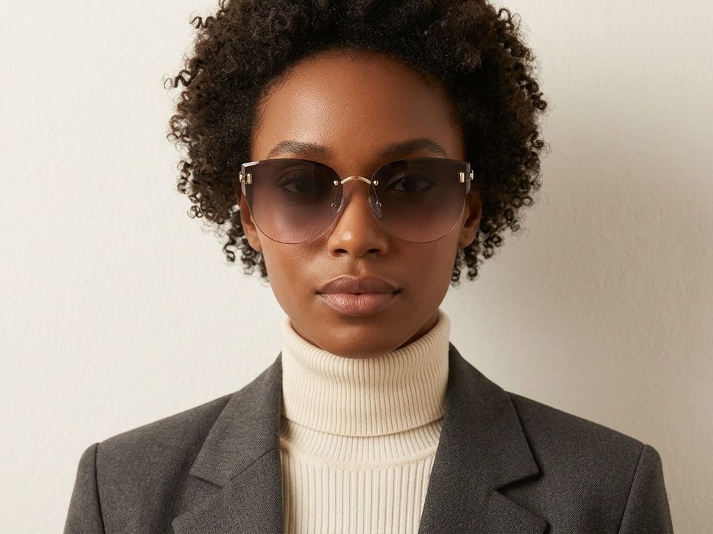 Invisible Golden Metal Sunglasses #BS423-0419