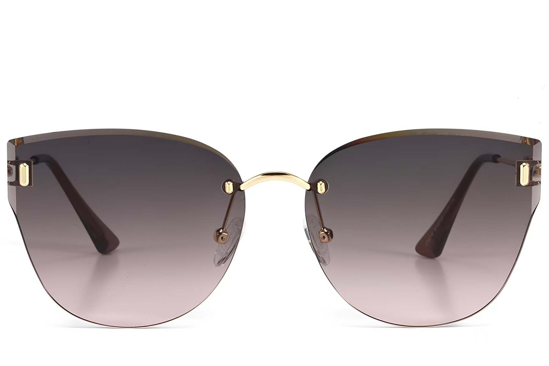 Invisible Golden Metal Sunglasses #BS423-0419