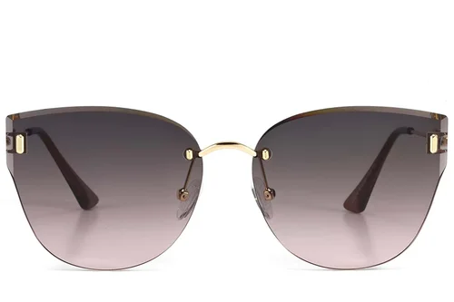 Lunettes de soleil invisibles en métal doré #BS423-0419