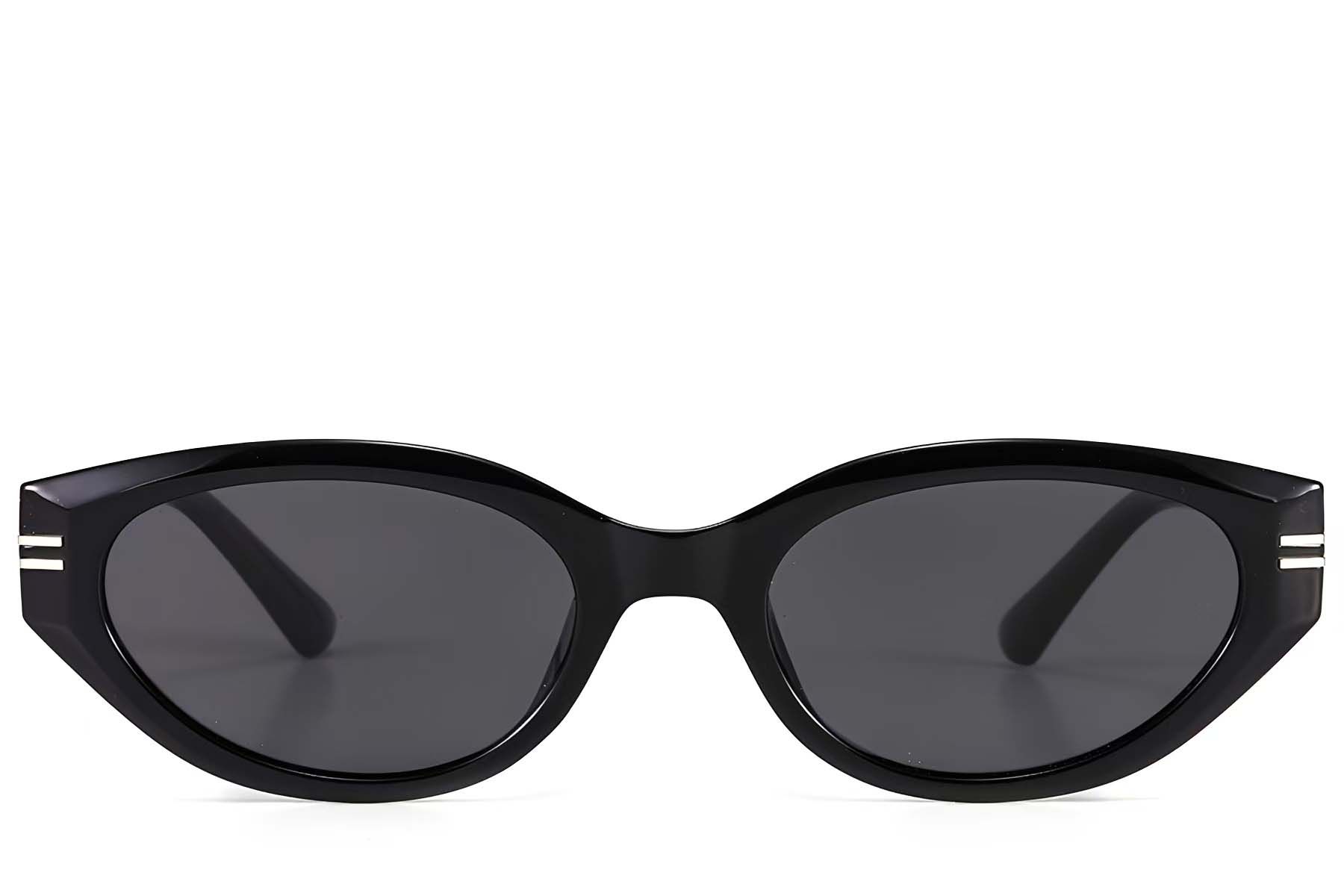 Gafas de sol ovaladas negras TR90 #BS423-0428