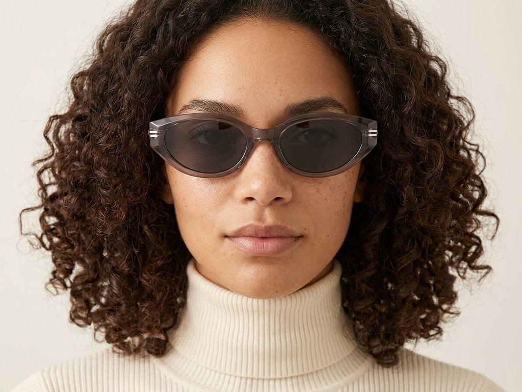 Oval Brown TR90 Sunglasses #BS423-0430