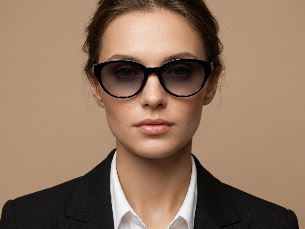 Oval Black TR90 Sunglasses #BS423-0433