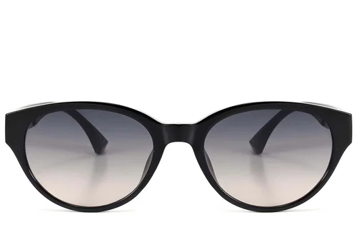 Lunettes de soleil ovales noires TR90 #BS423-0433