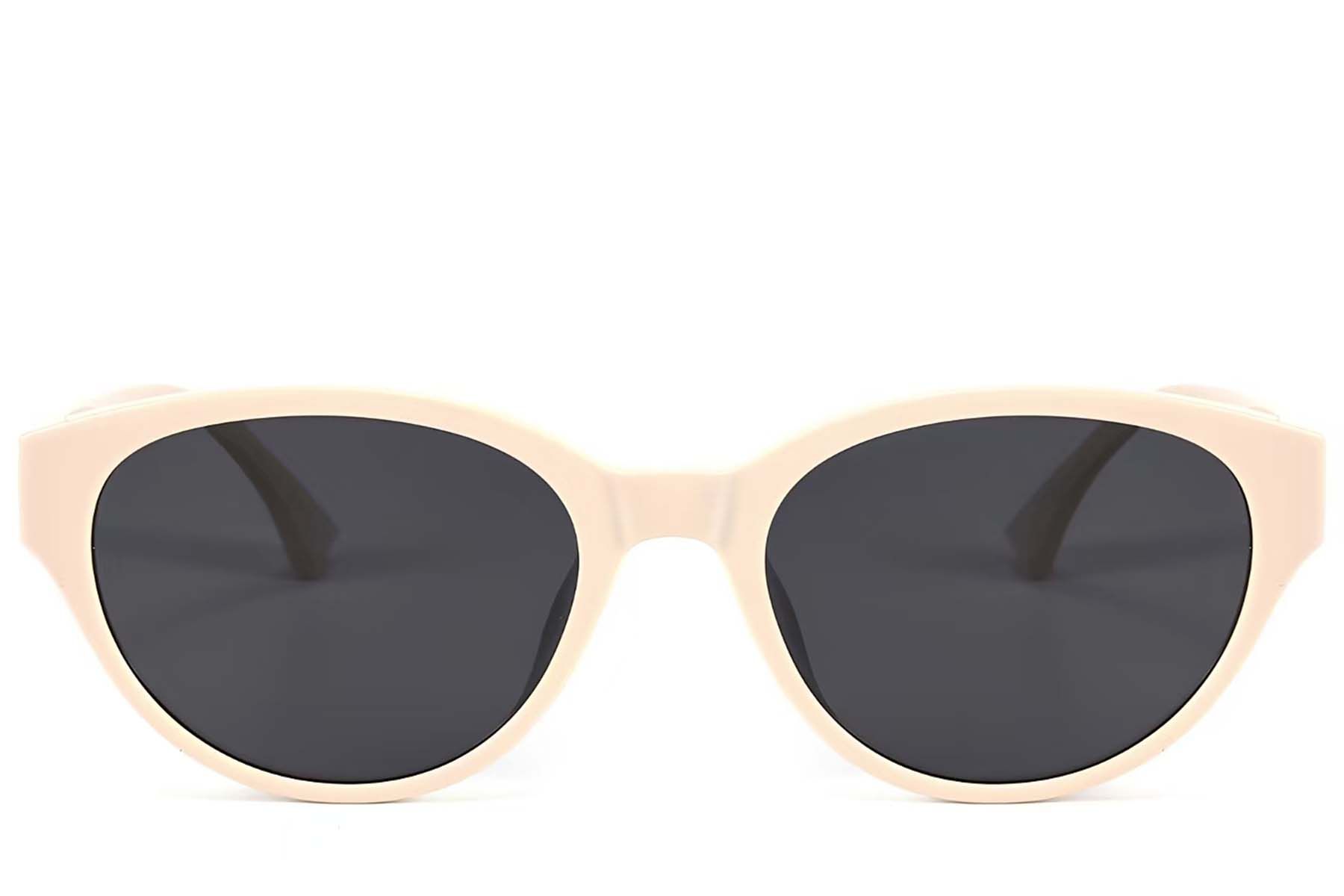 Gafas de sol ovaladas color crema TR90 #BS423-0435