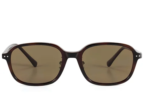 Lunettes de soleil rectangulaires écaille de tortue TR90 #BS423-0438