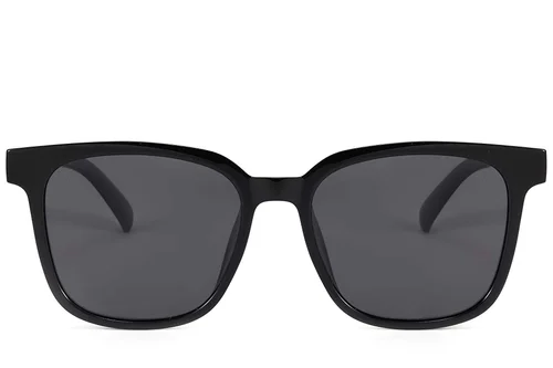 Lunettes de soleil rectangulaires noires TR90 #BS423-0441