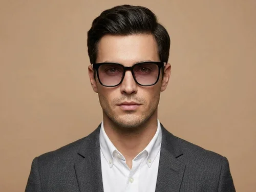 Lunettes de soleil rectangulaires noires TR90 #BS423-0442