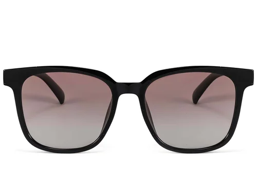 Lunettes de soleil rectangulaires noires TR90 #BS423-0442