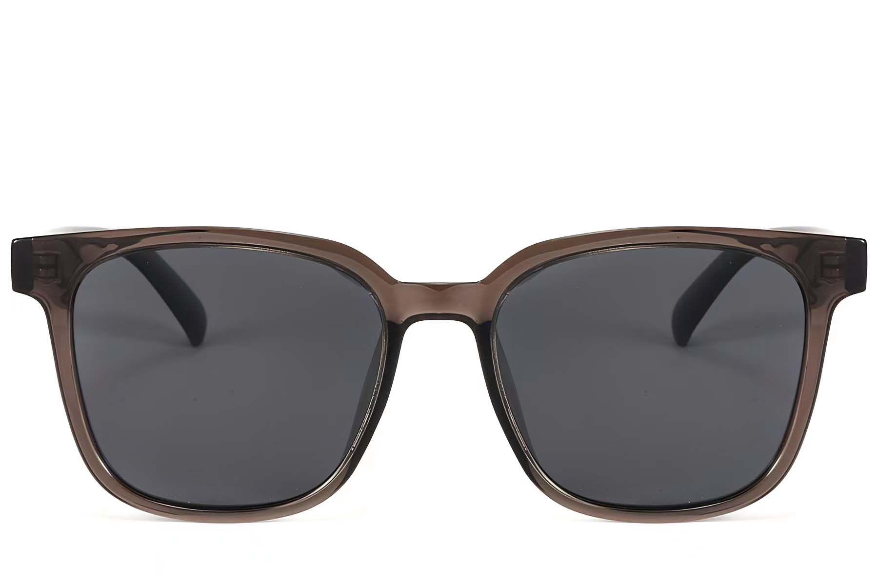 Gafas de sol rectangulares marrones TR90 #BS423-0444
