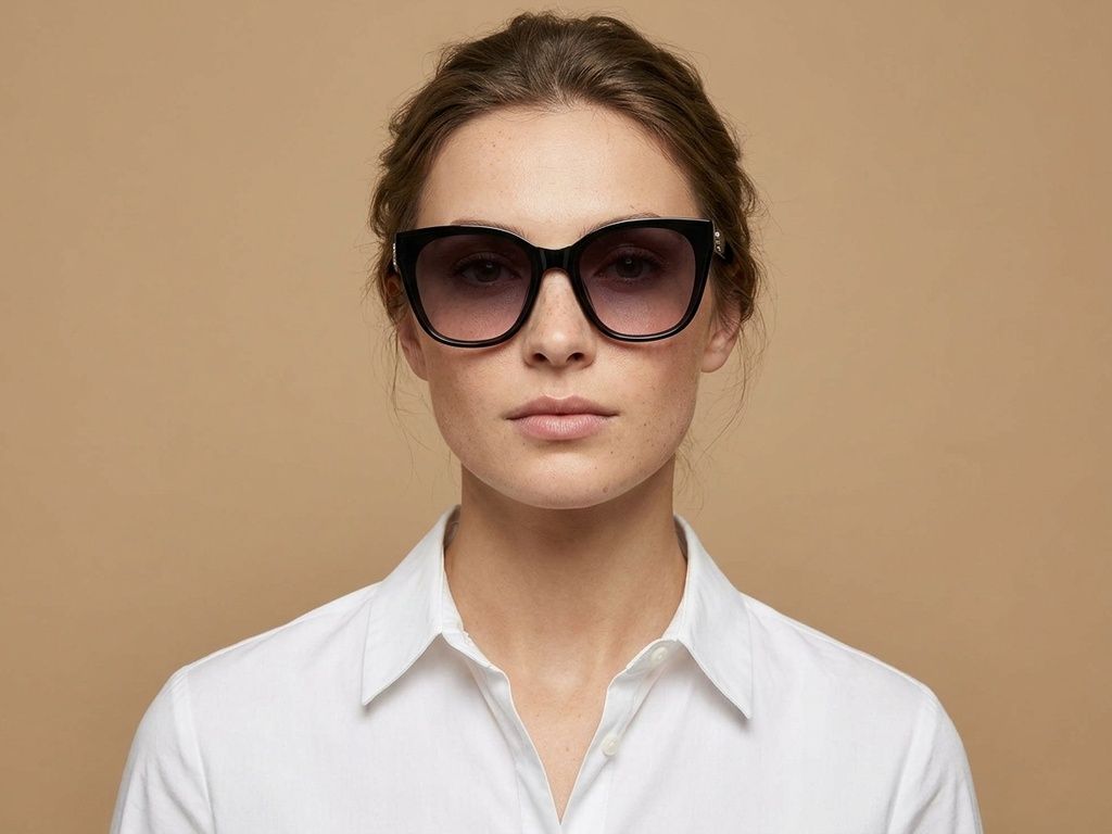 Occhiali da sole Butterfly neri in TR90 #BS423-0446