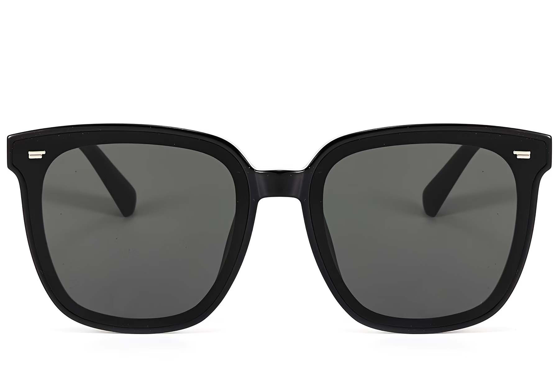 Lunettes de soleil rectangulaires noires TR90 #BS423-0449