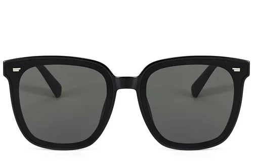 Lunettes de soleil rectangulaires noires TR90 #BS423-0449