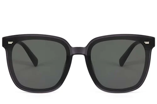 Lunettes de soleil rectangulaires grises TR90 #BS423-0450