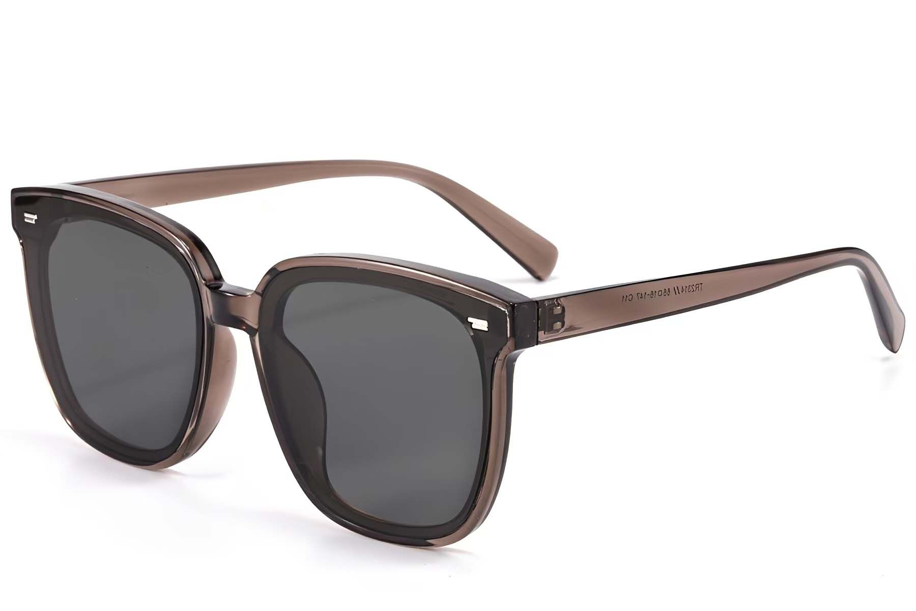 Gafas de sol rectangulares marrones TR90 #BS423-0452