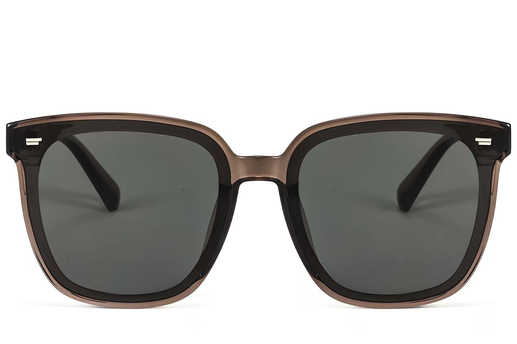 Gafas de sol rectangulares marrones TR90 #BS423-0452