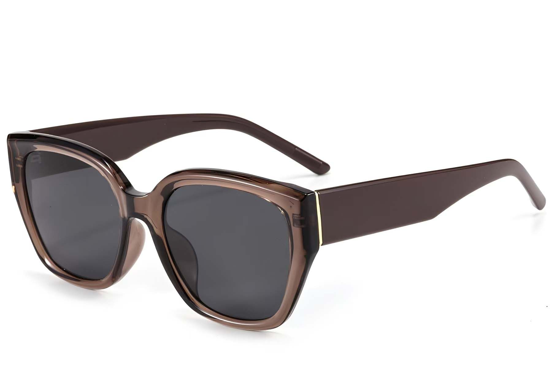 Ovale braune TR90-Sonnenbrille #BS423-0455
