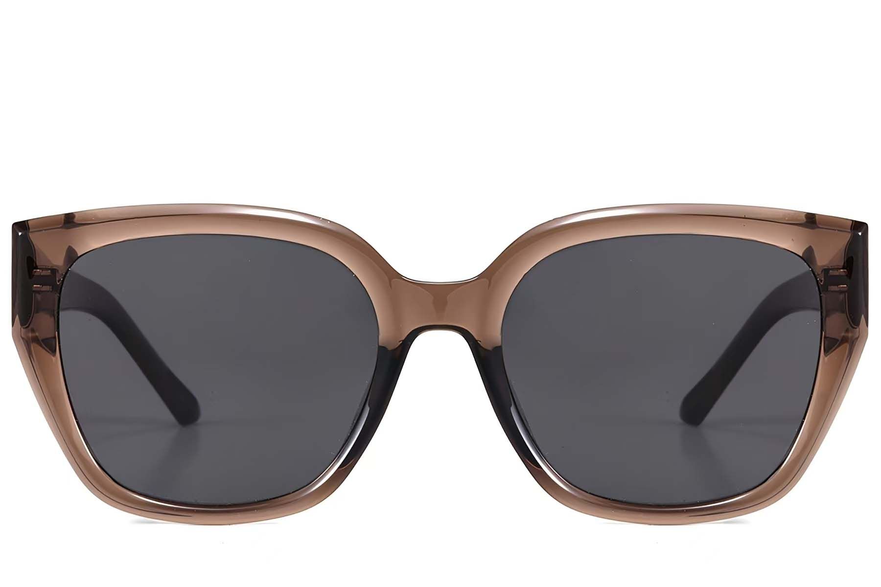 Ovale braune TR90-Sonnenbrille #BS423-0455