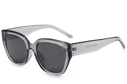 Lunettes de soleil ovales grises TR90 #BS423-0456