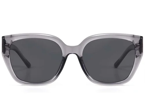 Lunettes de soleil ovales grises TR90 #BS423-0456