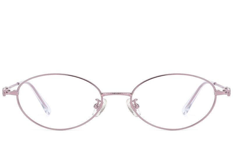 Oval Purple Titanium Glasses #BS423-0459
