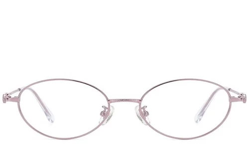 Lunettes ovales en titane violet #BS423-0459