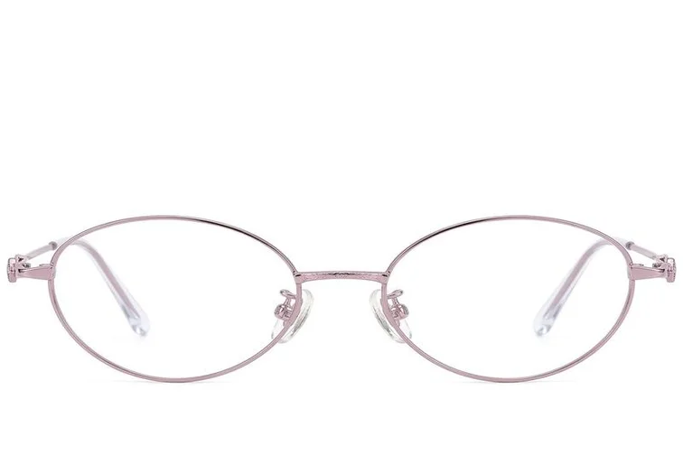 Oval Purple Titanium Glasses #BS423-0459