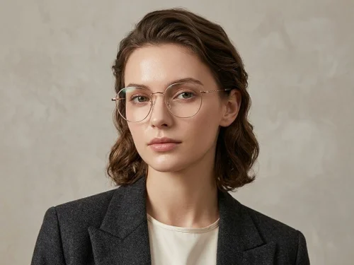Lunettes géométriques en métal rose #BS423-0472