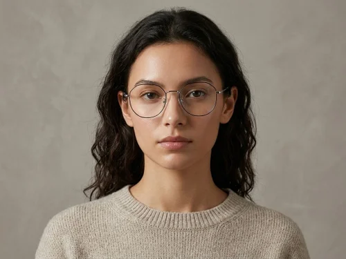 Lunettes géométriques en métal noir #BS423-0474