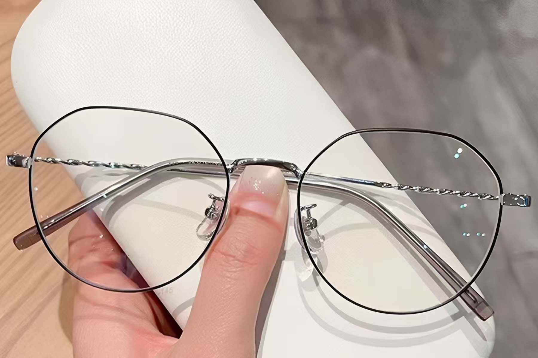 Geometric Black Metal Glasses #BS423-0474