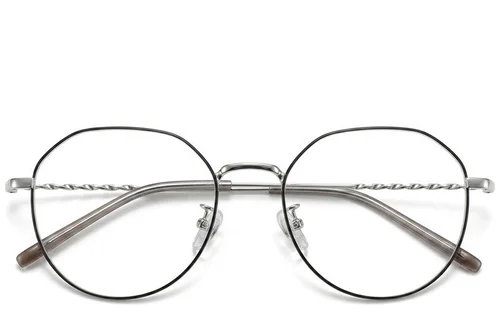 Lunettes géométriques en métal noir #BS423-0474