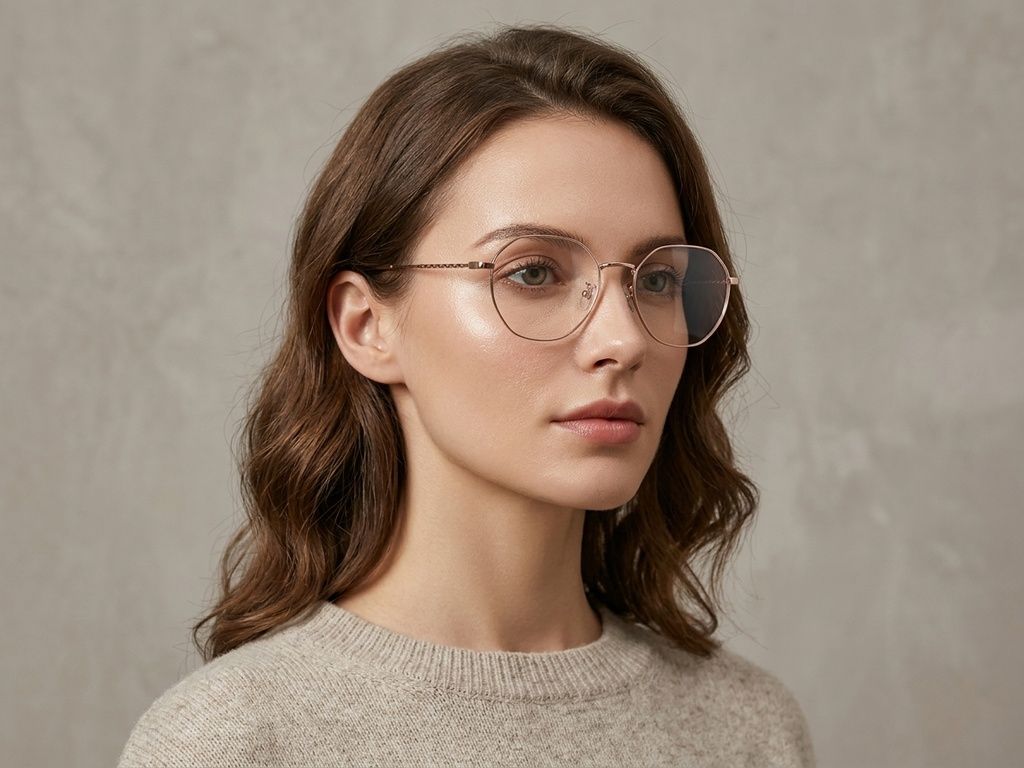 Geometric Brown Metal Glasses #BS423-0475