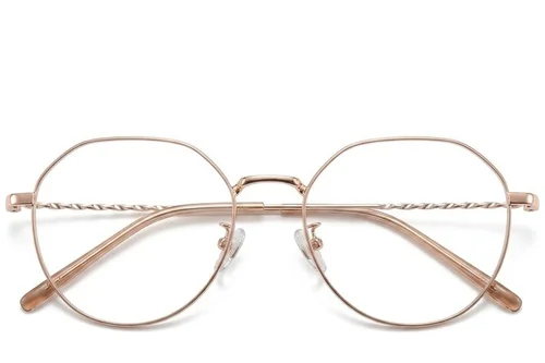 Lunettes géométriques en métal marron #BS423-0475
