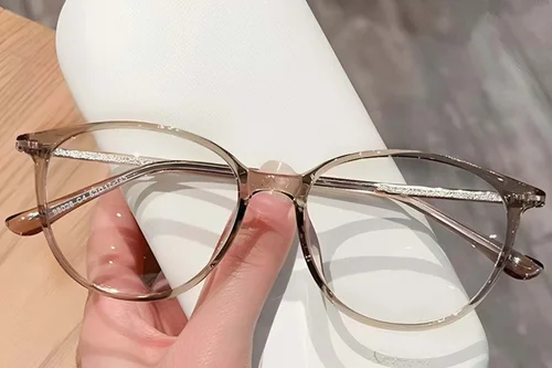 Lunettes ovales marron TR90 #BS423-0478